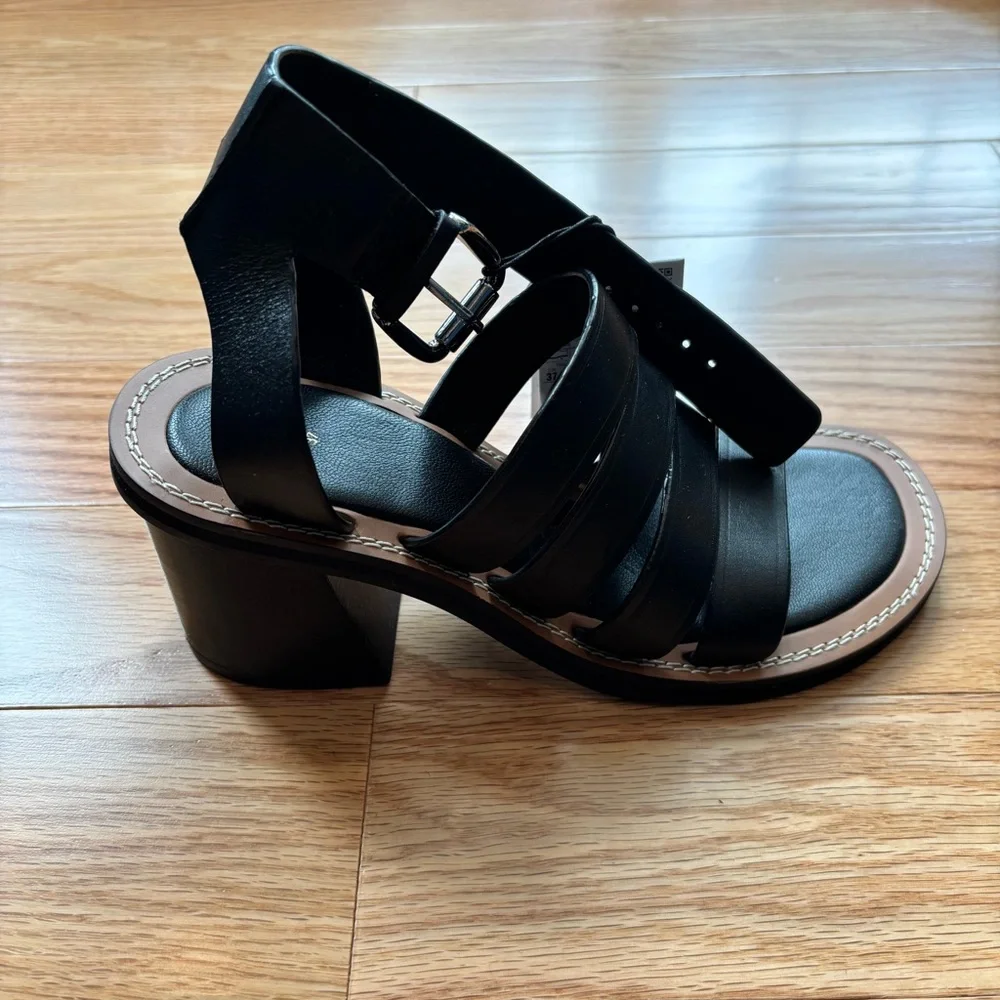 Zara Strappy Black Sandals for Women - Picture 5 of 12